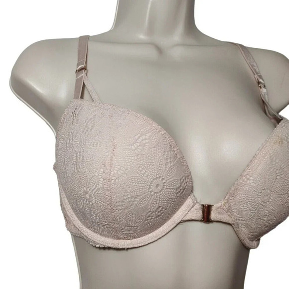 Victorias Secret Very Sexy Push-up Bra Size 32DD Pink Underwire Front Closure - Picture 2 of 9